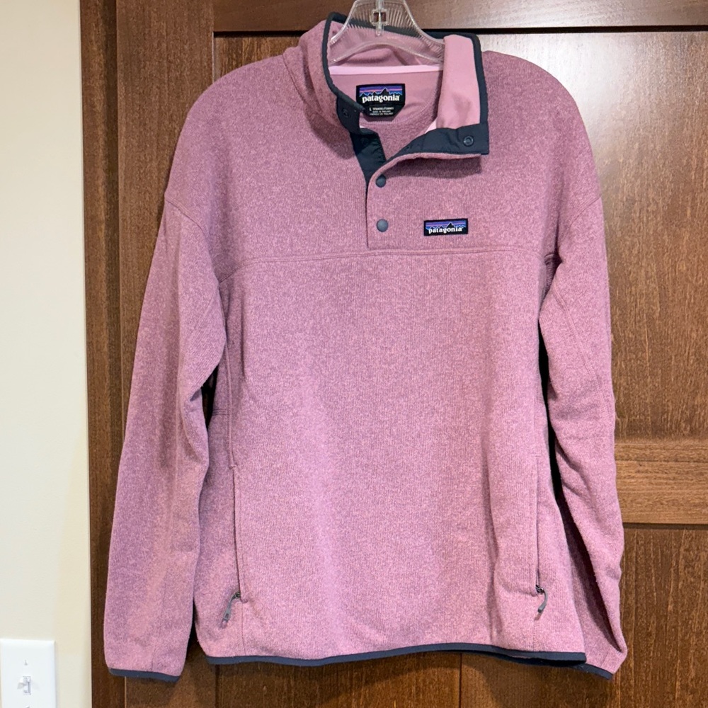 Patagonia Rose Heather Snap Sweater